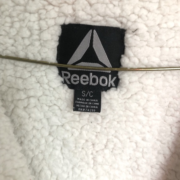 REEBOK | Warm Thick Faux Sherpa Lined Zip up Hoodie | Like New | Small - Picture 4 of 12